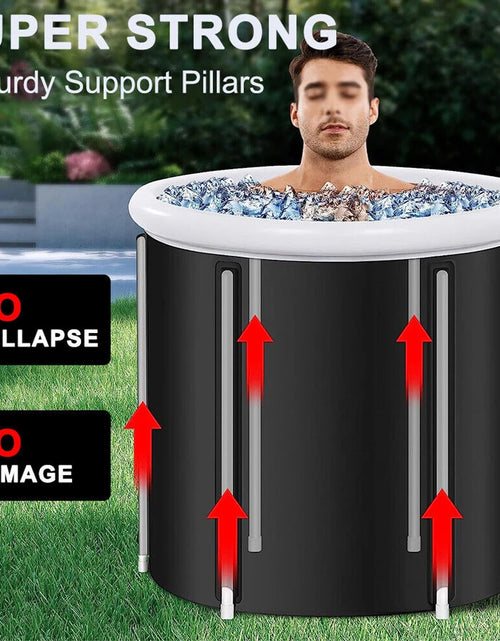 Load image into Gallery viewer, Portable Ice Bath Tub for Athletes Cold Water Therapy Hot Tub Folding Bathtub White/Black Cover Send by Random
