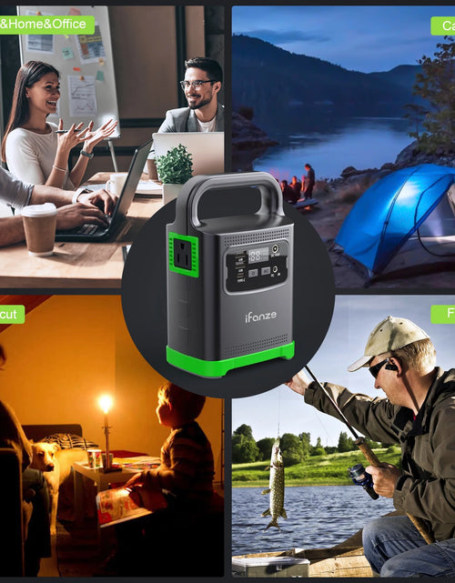 Load image into Gallery viewer, Portable Power Station, 24000Mah Camping Lithium Battery Solar Generator Fast Charging with AC Outlet 100W Peak Power Bank for Home Backup Outdoor Emergency RV Van Hunting
