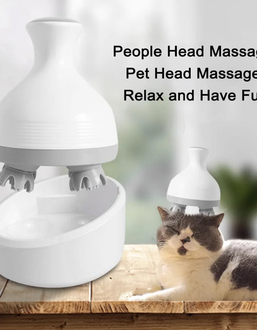 Load image into Gallery viewer, Scalp Massage Electric Pet Cat Dog Massager Vibrating Head Body Deep Massage Prevent Hair Loss Relieve Stress Rechargeable
