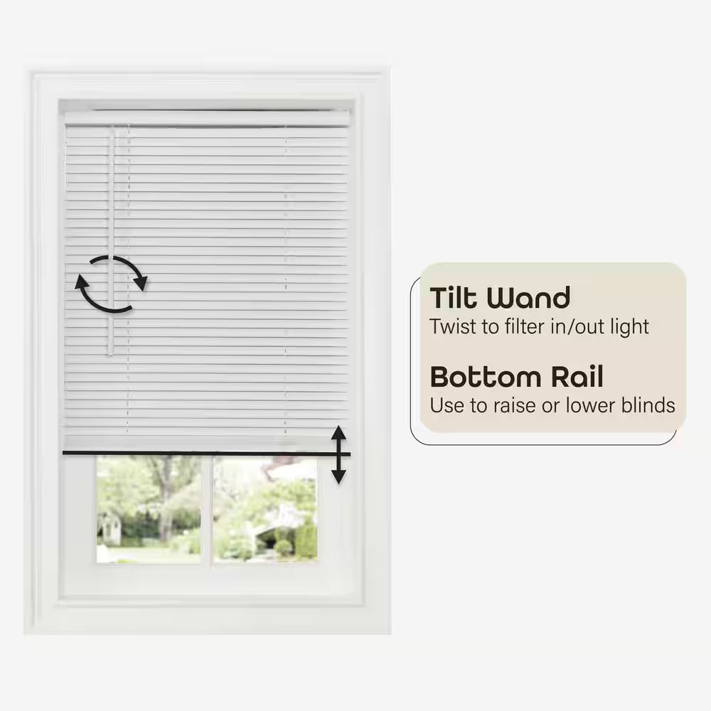 GII Deluxe Sundown Mahogany Cordless Room Darkening Vinyl Mini Blind with 1 In. Slats 48 In. W X 64 In. L