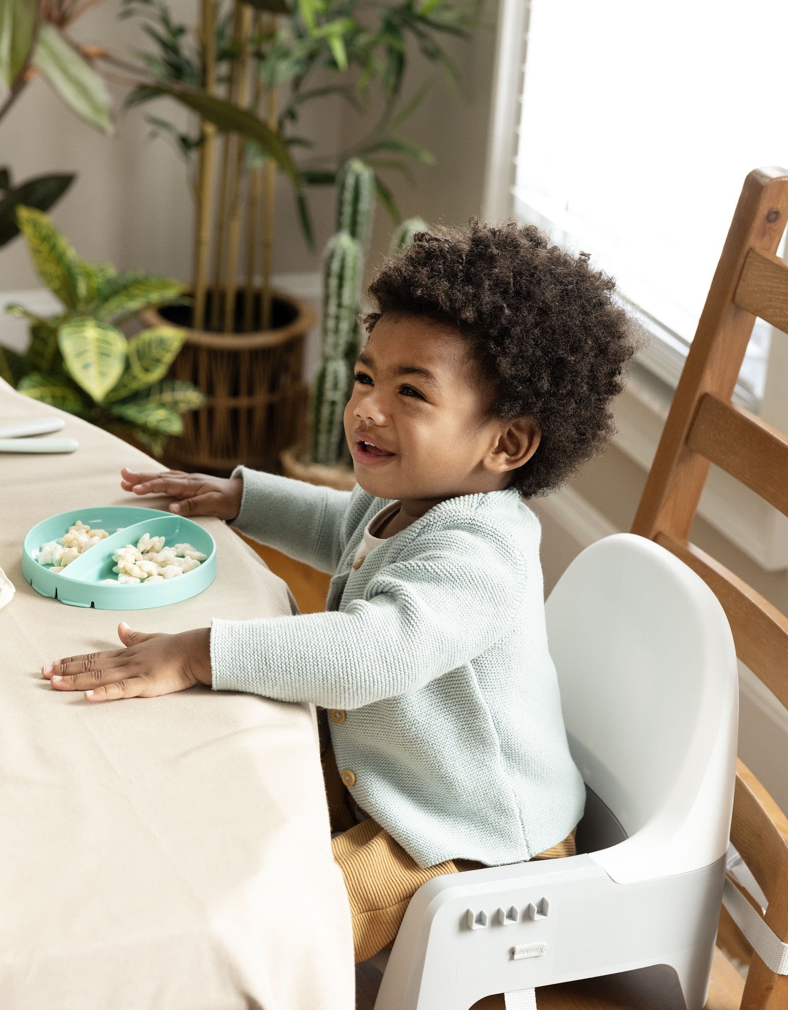 Deluxe Learn-To-Dine Feeding Seat, for Ages 6 Months - 3 Years - Orange & Teal