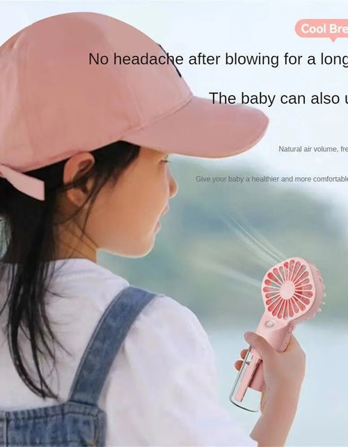 Load image into Gallery viewer, 1Pc Portable Handheld Spray Fan,Water Spray Mist Fan,Student Dormitory Mini Fan,Summer Supplies, Cooling Tools,Outdoor Small Fan
