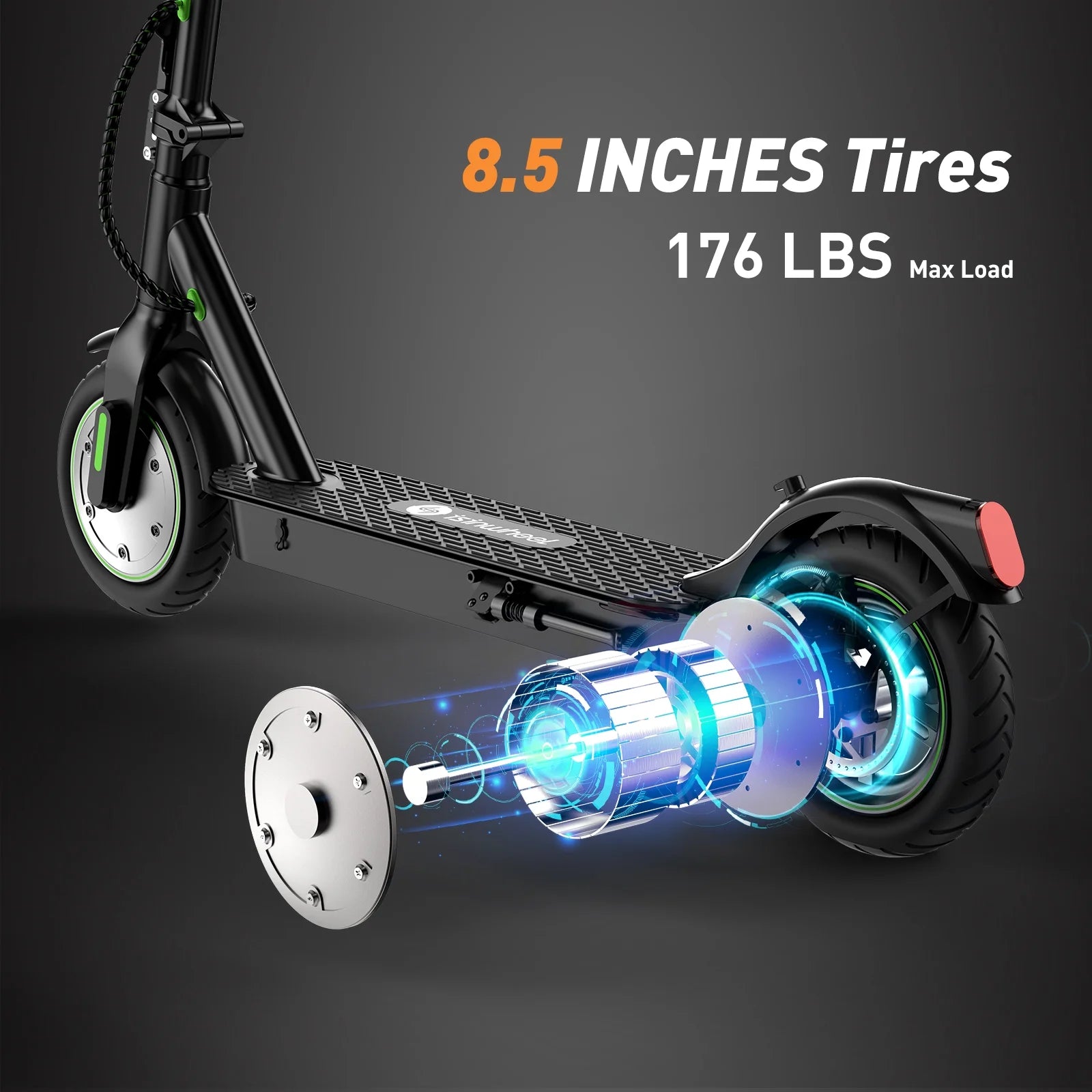 S9Pro Electric Scooter, 18.6 Mph E Scooter, up to 21 Miles Long Range 350W Electric Scooters Adults, Pneumatic Tires with Smart Scooter App