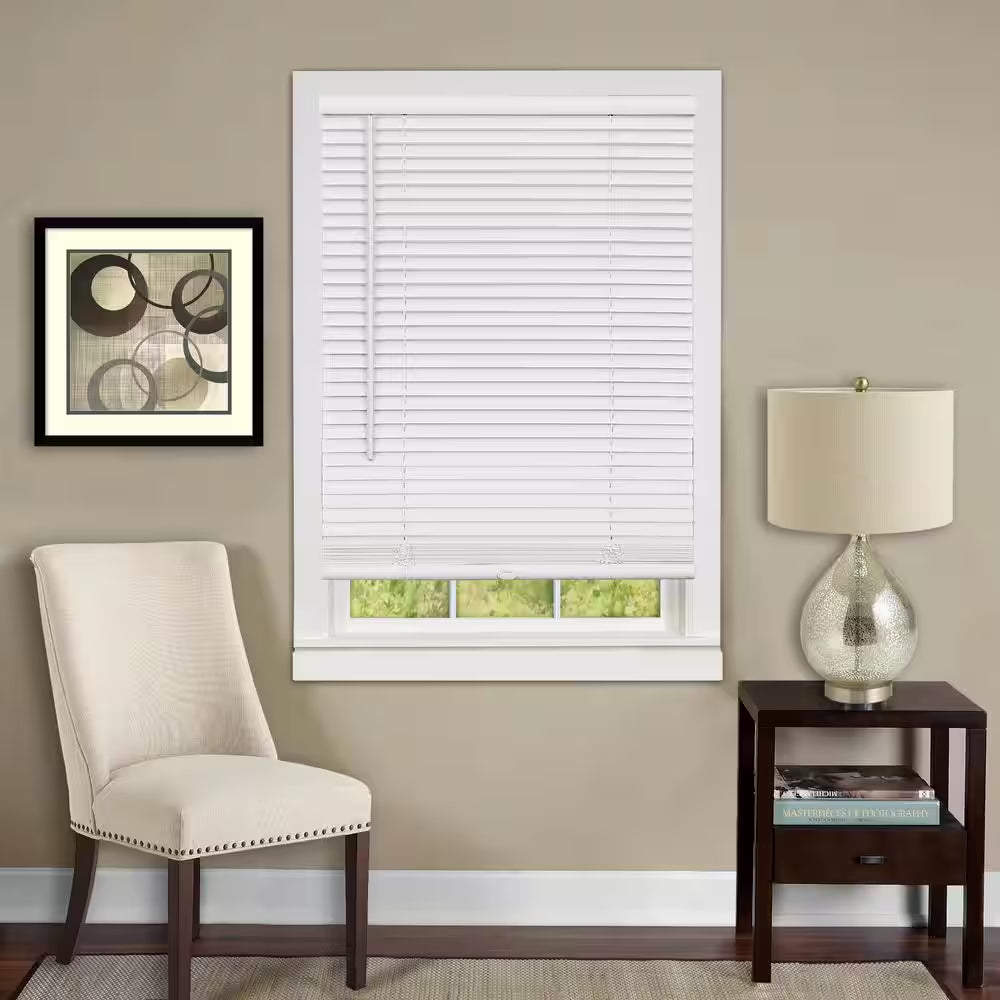 GII Deluxe Sundown Mahogany Cordless Room Darkening Vinyl Mini Blind with 1 In. Slats 48 In. W X 64 In. L