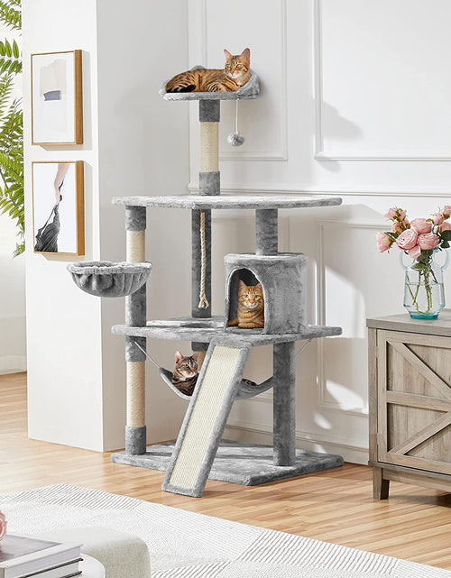 Load image into Gallery viewer, 63.5In Multi-Level Cat Tree Tower Condo with Scratching Posts, Platform &amp; Hammock, Cat Activity Center Play Furniture for Kittens, Cats, and Pets
