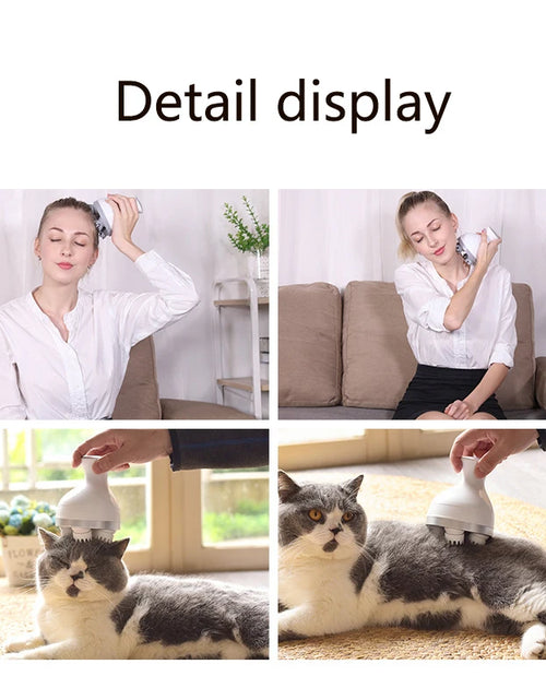 Load image into Gallery viewer, Scalp Massage Electric Pet Cat Dog Massager Vibrating Head Body Deep Massage Prevent Hair Loss Relieve Stress Rechargeable
