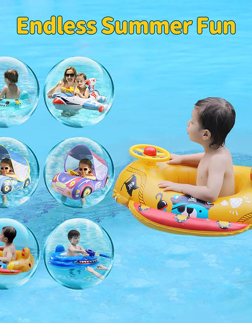 Load image into Gallery viewer, Inflatable Swim Float Seat Boat Pool Swim Ring for Toddler
