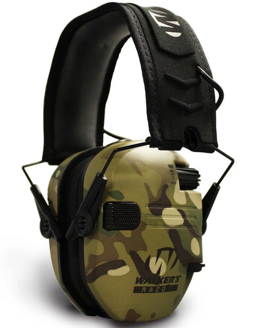 Load image into Gallery viewer, Walkers Razor Slim Electronic Folding Ear Muffs with NRR 23 Db, Multicam Camo
