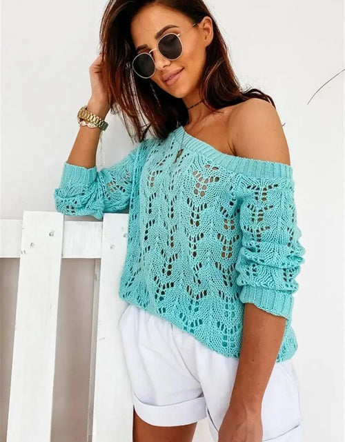 Load image into Gallery viewer, Casual Solid Color Sweater Women
