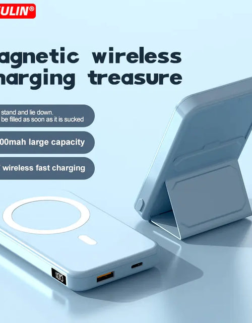 Load image into Gallery viewer, 10000mAh Magnetic Power Bank With Foldable Stand
