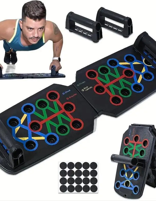 Load image into Gallery viewer, Portable Multifunctional Push-up Board Set With Handles Foldable Fitness Equipment For Chest Abdomen Arms And Back Training
