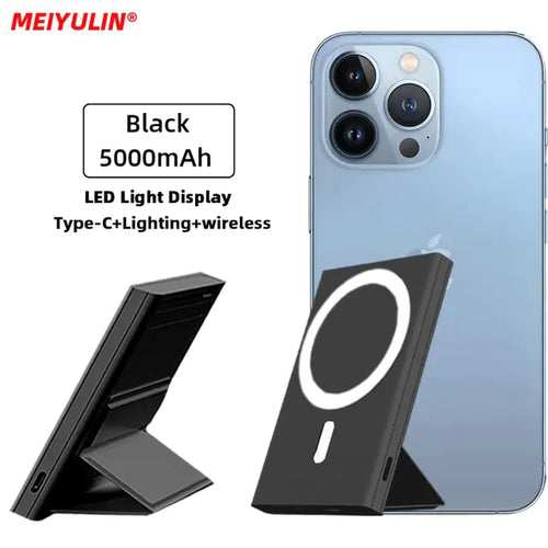 Load image into Gallery viewer, 10000mAh Magnetic Power Bank With Foldable Stand
