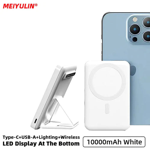 Load image into Gallery viewer, 10000mAh Magnetic Power Bank With Foldable Stand
