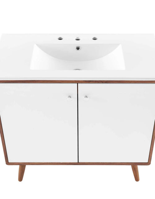 Load image into Gallery viewer, Transmit 36&quot; Bathroom Vanity in Walnut White
