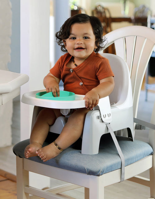 Load image into Gallery viewer, Deluxe Learn-To-Dine Feeding Seat, for Ages 6 Months - 3 Years - Orange &amp; Teal
