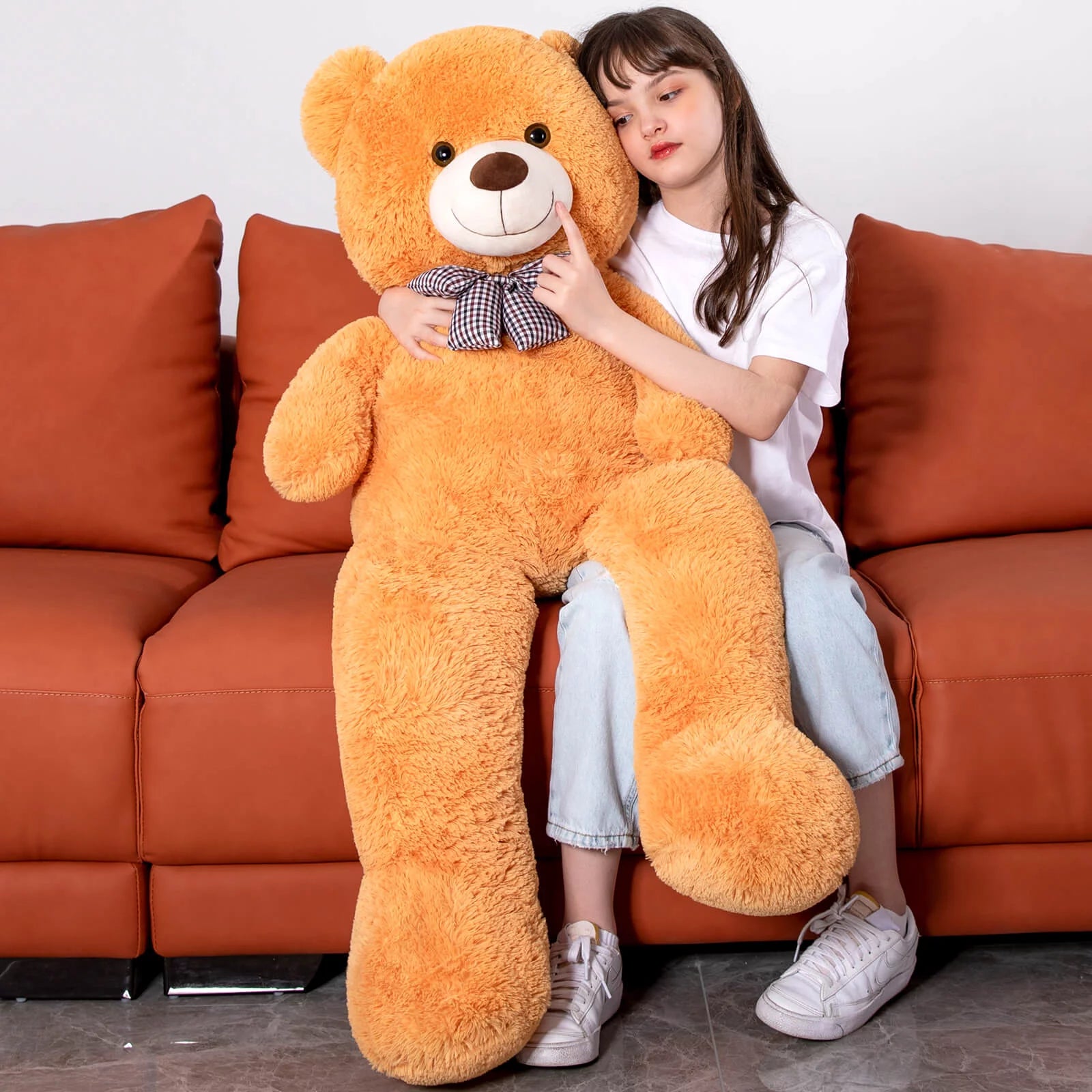 4Ft Giant Teddy Bear Stuffed Animal Soft Big Bear Plush Toy