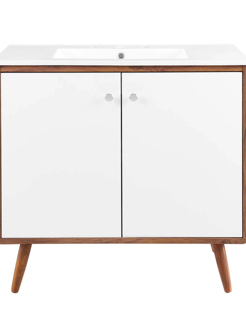 Load image into Gallery viewer, Transmit 36&quot; Bathroom Vanity in Walnut White
