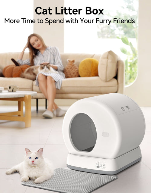 Load image into Gallery viewer, Smart Automatic Self-Cleaning Cat Litter Box, APP Control/Integrated Safety Protection, White
