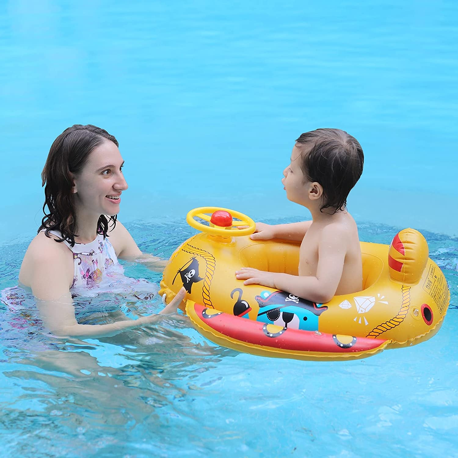 Inflatable Swim Float Seat Boat Pool Swim Ring for Toddler